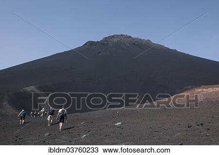 "Hikers in the volcanic landscapes of the volcano Pico do Fogo, Fogo National Park, Fogo island, Cape Verde, Africa" View Large Photo Image Stock Image - "Hikers in the volcanic landscapes of the volcano Pico do Fogo, Fogo National Park, Fogo island, Cape Verde, Africa". Fotosearch