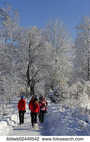 "Hikers in winter, Krauter-Erlebnis-Park herb theme park, Bad Heilbrunn, Loisachtal, Tolzer Land, Upper Bavaria, Germany, Europe" View Large Photo Image Stock Image - "Hikers in winter, Krauter-Erlebnis-Park herb theme park, Bad Heilbrunn, Loisachtal, Tolzer Land, Upper Bavaria, Germany, Europe". Fotosearch