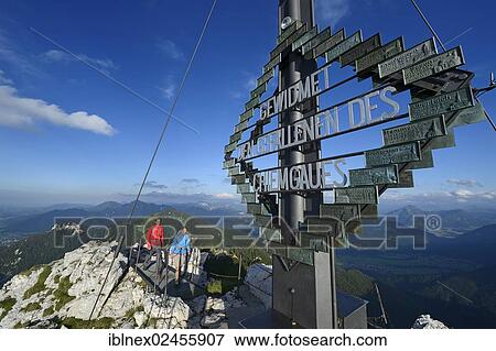 "Hikers on the summit of Kampenwand Mountain, Chiemgau, Bavaria, Germany, Europe" View Large Photo Image Stock Photo - "Hikers on the summit of Kampenwand Mountain, Chiemgau, Bavaria, Germany, Europe". Fotosearch