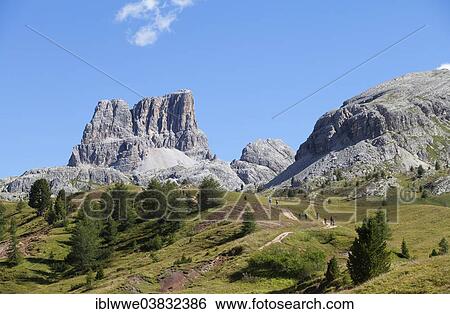 "Hiking trail, Monte Averau mountain, Falzarego Pass, Dolomites, Veneto region, province of Belluno, Italy, Europe" View Large Photo Image Stock Photograph - "Hiking trail, Monte Averau mountain, Falzarego Pass, Dolomites, Veneto region, province of Belluno, Italy, Europe". Fotosearch