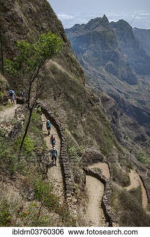 "Hiking trail on the steep slopes of the Paul Valley, Santo Antao island, Cape Verde, Africa" View Large Photo Image Stock Photograph - "Hiking trail on the steep slopes of the Paul Valley, Santo Antao island, Cape Verde, Africa". Fotosearch