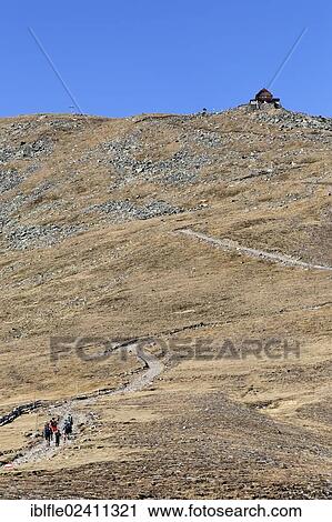 "Hiking trail, view towards the Zirbitzkogel mountain shelter, Seetal Alps, Styria, Austria, Europe" View Large Photo Image Stock Image - "Hiking trail, view towards the Zirbitzkogel mountain shelter, Seetal Alps, Styria, Austria, Europe". Fotosearch