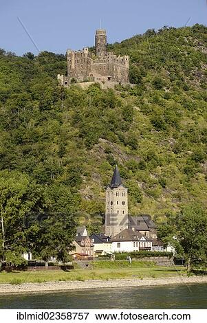 "Hill castle, Burg Maus Castle, St. Goarshausen-Wellmich, UNESCO World Cultural Heritage Site Upper Middle Rhine Valley, Rhein-Lahn-Kreis district, Rhineland-Palatinate, Germany, Europe" View Large Photo Image Stock Photo - "Hill castle, Burg Maus Castle, St. Goarshausen-Wellmich, UNESCO World Cultural Heritage Site Upper Middle Rhine Valley, Rhein-Lahn-Kreis district, Rhineland-Palatinate, Germany, Europe". Fotosearch