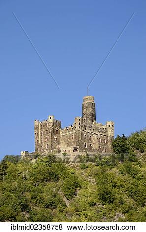 "Hill castle, Burg Maus Castle, St. Goarshausen-Wellmich, UNESCO World Cultural Heritage Site Upper Middle Rhine Valley, Rhein-Lahn-Kreis district, Rhineland-Palatinate, Germany, Europe" View Large Photo Image Stock Photo - "Hill castle, Burg Maus Castle, St. Goarshausen-Wellmich, UNESCO World Cultural Heritage Site Upper Middle Rhine Valley, Rhein-Lahn-Kreis district, Rhineland-Palatinate, Germany, Europe". Fotosearch