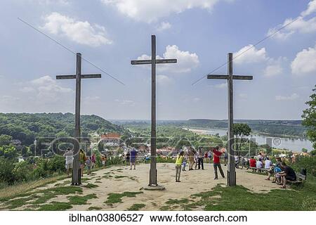 Stock Photo - "Hill of Three Crosses, Cholewianka, Kazimierz Dolny, Lublin Voivodeship, Poland, Europe". Fotosearch