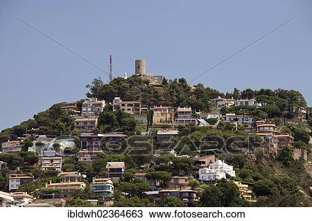 "Hill with Castell Ermita de Sant Joan Castle, Blanes, La Selva, Costa Brava, Catalonia, Spain, Europe, PublicGround, Europe" View Large Photo Image Stock Image - "Hill with Castell Ermita de Sant Joan Castle, Blanes, La Selva, Costa Brava, Catalonia, Spain, Europe, PublicGround, Europe". Fotosearch