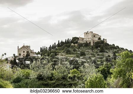 "Hills with terraces and churches, Arta, Majorca, Balearic Islands, Spain, Europe" View Large Photo Image Stock Image - "Hills with terraces and churches, Arta, Majorca, Balearic Islands, Spain, Europe". Fotosearch
