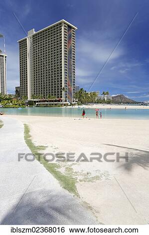 "Hilton Hawaiian Village on Waikiki Beach in Honolulu, O'ahu, Hawai'i, USA, America" View Large Photo Image Stock Photograph - "Hilton Hawaiian Village on Waikiki Beach in Honolulu, O'ahu, Hawai'i, USA, America". Fotosearch