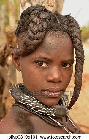 "Himba girl with typical hairstyle, Omuramba, Kaokoland, Kunene, Namibia, Africa" View Large Photo Image Stock Image - "Himba girl with typical hairstyle, Omuramba, Kaokoland, Kunene, Namibia, Africa". Fotosearch