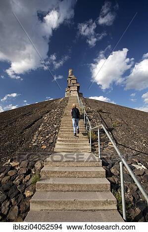 "Himmelstreppe or Stairway to Heaven, by artist Herman Prigann on top of the Halde Rheinelbe heap, Gelsenkirchen, Ruhr district, North Rhine-Westphalia, Germany, Europe" View Large Photo Image Picture - "Himmelstreppe or Stairway to Heaven, by artist Herman Prigann on top of the Halde Rheinelbe heap, Gelsenkirchen, Ruhr district, North Rhine-Westphalia, Germany, Europe". Fotosearch