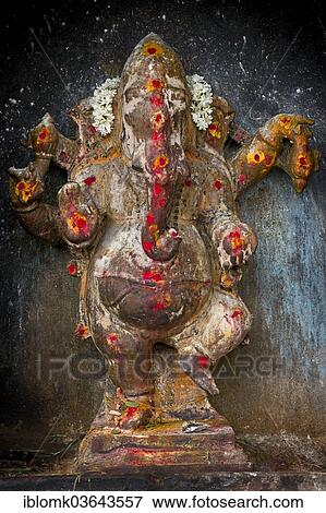 Stock Photo - "Hindu god Ganesha or Ganpati, the elephant-headed god, Meenakshi Amman Temple or Sri Meenakshi Sundareswarar Temple, Madurai, Tamil Nadu, India, Asia". Fotosearch