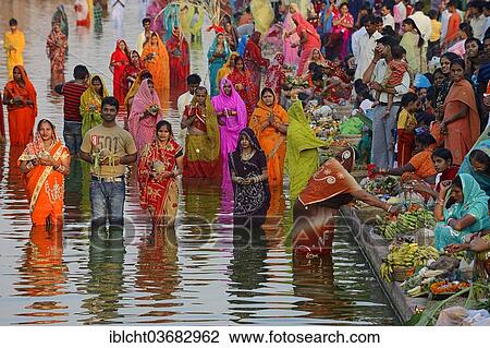 "Hindus standing in water during the Hindu Chhath Festival, New Delhi, Delhi, India, Asia" View Large Photo Image Stock Image - "Hindus standing in water during the Hindu Chhath Festival, New Delhi, Delhi, India, Asia". Fotosearch