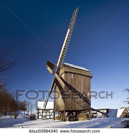 "Historic Bock windmill at Muhlenhof Museum, Breckerfeld, Ruhr Area, North Rhine-Westphalia, Germany, Europe" View Large Photo Image Stock Image - "Historic Bock windmill at Muhlenhof Museum, Breckerfeld, Ruhr Area, North Rhine-Westphalia, Germany, Europe". Fotosearch