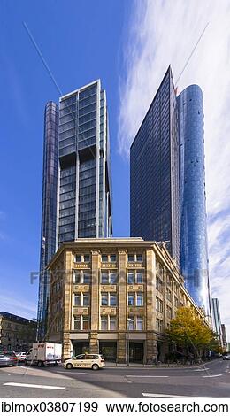 "Historic building in front of the Eurotheum, left, and the Hessische Landesbank, Hessian State Bank, right, Frankfurt am Main, Hesse, Germany, Europe" View Large Photo Image Stock Photo - "Historic building in front of the Eurotheum, left, and the Hessische Landesbank, Hessian State Bank, right, Frankfurt am Main, Hesse, Germany, Europe". Fotosearch