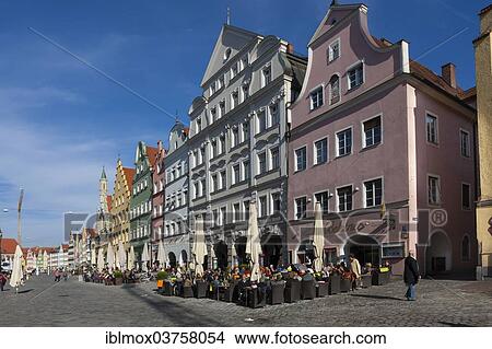 "Historic buildings and pedestrian zone, historic center, Landshut, Lower Bavaria, Bavaria, Germany, Europe" View Large Photo Image Picture - "Historic buildings and pedestrian zone, historic center, Landshut, Lower Bavaria, Bavaria, Germany, Europe". Fotosearch