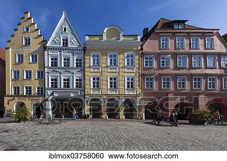 "Historic buildings and pedestrian zone, historic center, Landshut, Lower Bavaria, Bavaria, Germany, Europe" View Large Photo Image Stock Image - "Historic buildings and pedestrian zone, historic center, Landshut, Lower Bavaria, Bavaria, Germany, Europe". Fotosearch