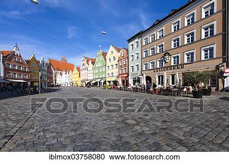 "Historic buildings and pedestrian zone, historic center, Landshut, Lower Bavaria, Bavaria, Germany, Europe" View Large Photo Image Stock Image - "Historic buildings and pedestrian zone, historic center, Landshut, Lower Bavaria, Bavaria, Germany, Europe". Fotosearch
