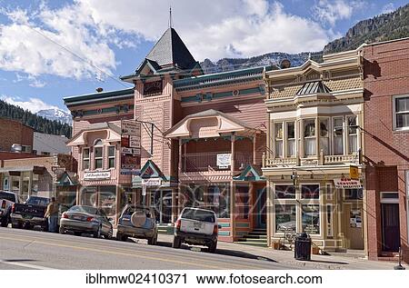 "Historic buildings in the gold and silver mining town of Ouray, Colorado, USA" View Large Photo Image Stock Image - "Historic buildings in the gold and silver mining town of Ouray, Colorado, USA". Fotosearch