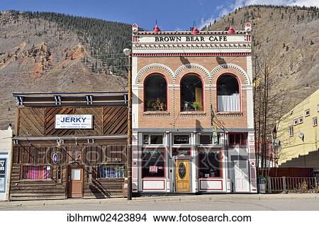 Historic buildings, silver mining town of Silverton, Colorado, USA View Large Photo Image Picture - Historic buildings, silver mining town of Silverton, Colorado, USA. Fotosearch
