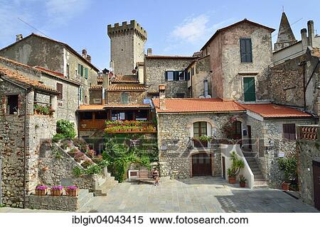 Stock Photography - "Historic centre, centro storico, of Capalbio, Province of Grosseto, Tuscany, Italy, Europe". Fotosearch