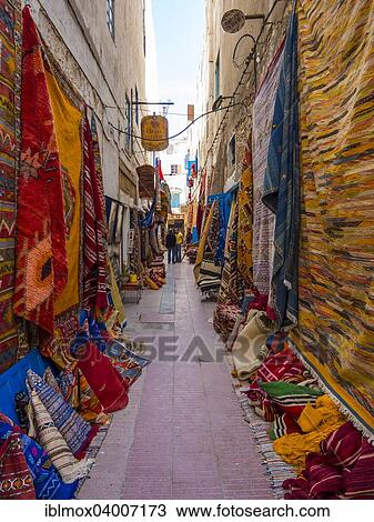 "Historic centre of Essaouira with carpet dealers, Unesco World Heritage Site, Morocco, North Africa, Africa" View Large Photo Image Stock Image - "Historic centre of Essaouira with carpet dealers, Unesco World Heritage Site, Morocco, North Africa, Africa". Fotosearch