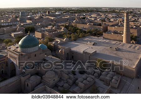 Picture - "Historic centre of Khiva, Xiva, Silk Route, Xorazm Province, Uzbekistan, Asia". Fotosearch