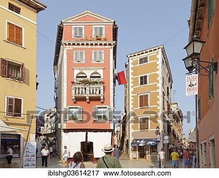 Stock Photo - "Historic centre of Rovinj, Rovinj, Istria, Croatia, Europe". Fotosearch