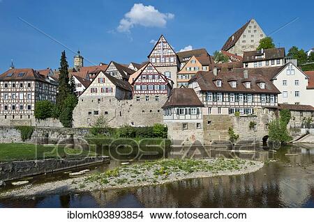 "Historic centre of Schwabisch Hall on the Kocher River, Hohenlohekreis district, Baden-Wurttemberg, Germany, Europe" View Large Photo Image Picture - "Historic centre of Schwabisch Hall on the Kocher River, Hohenlohekreis district, Baden-Wurttemberg, Germany, Europe". Fotosearch