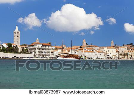 "Historic centre, Rab Town, island of Rab, Kvarner Gulf, Croatia, Europe" View Large Photo Image Stock Photo - "Historic centre, Rab Town, island of Rab, Kvarner Gulf, Croatia, Europe". Fotosearch