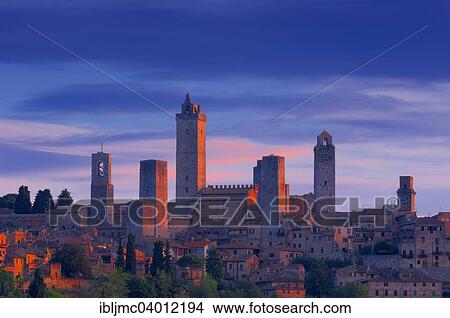 Picture - "Historic centre, UNESCO World Heritage, San Gimignano, Siena province, Tuscany, Italy, Europe". Fotosearch