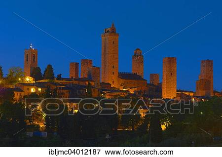 Stock Photo - "Historic centre, UNESCO World Heritage, San Gimignano, Siena province, Tuscany, Italy, Europe". Fotosearch