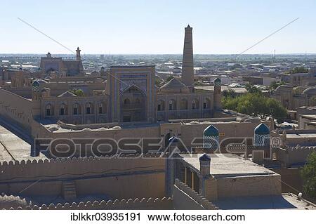 "Historic centre with Madrassah of Muhammad Rahim Khan II, Itchan Kala, Khiva, Uzbekistan, Asia" View Large Photo Image Stock Image - "Historic centre with Madrassah of Muhammad Rahim Khan II, Itchan Kala, Khiva, Uzbekistan, Asia". Fotosearch