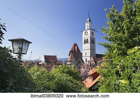 "Historic centre with St Nicholas Cathedral, Uberlingen, Baden-Wurttemberg, Germany, Europe" View Large Photo Image Stock Image - "Historic centre with St Nicholas Cathedral, Uberlingen, Baden-Wurttemberg, Germany, Europe". Fotosearch