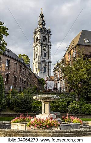 "Historic centre with the Belfry, UNESCO World Heritage Site, Place Saint-Germain, Mons, Hainaut, Belgium, Europe" View Large Photo Image Stock Photo - "Historic centre with the Belfry, UNESCO World Heritage Site, Place Saint-Germain, Mons, Hainaut, Belgium, Europe". Fotosearch