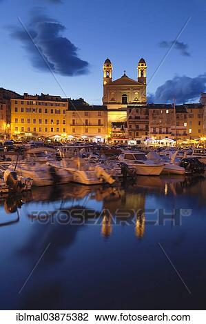 "Historic centre with the Old Harbour and the Church of Jean Baptiste, Bastia, Corsica, France, Europe" View Large Photo Image Stock Image - "Historic centre with the Old Harbour and the Church of Jean Baptiste, Bastia, Corsica, France, Europe". Fotosearch
