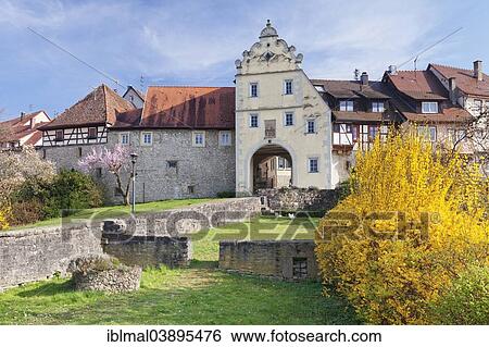 "Historic centre with Wurzburg Gate, Forchtenberg, Hohenlohekreis district, Baden-Wurttemberg, Germany, Europe" View Large Photo Image Stock Photograph - "Historic centre with Wurzburg Gate, Forchtenberg, Hohenlohekreis district, Baden-Wurttemberg, Germany, Europe". Fotosearch