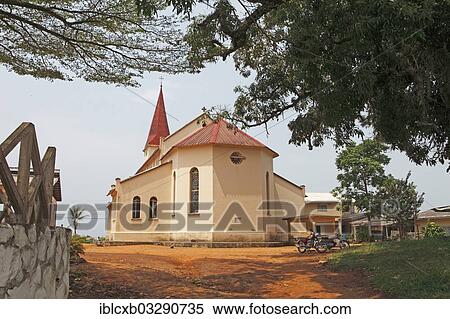 "Historic church of the Catholic Pallottine Mission, Kribi, South Region, Cameroon, Africa" View Large Photo Image Stock Photography - "Historic church of the Catholic Pallottine Mission, Kribi, South Region, Cameroon, Africa". Fotosearch