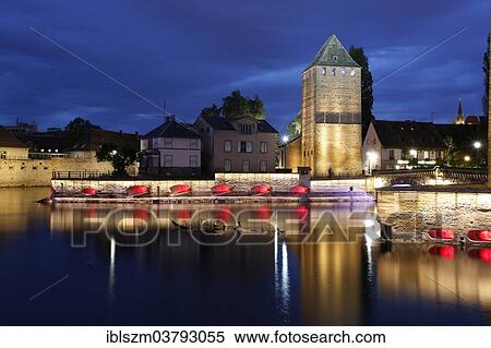 "Historic city fortifications at night, Strasbourg, Alsace, France, Europe" View Large Photo Image Stock Photography - "Historic city fortifications at night, Strasbourg, Alsace, France, Europe". Fotosearch