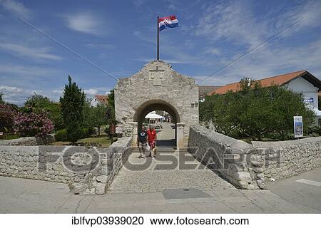 "Historic city gate, Nin, Zadar County, Croatia, Europe" View Large Photo Image Stock Image - "Historic city gate, Nin, Zadar County, Croatia, Europe". Fotosearch