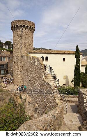"Historic city wall of Vila Vella and the Museu Municipal museum, Tossa de Mar, Costa Brava, Catalonia, Spain, Europe, PublicGround, Europe" View Large Photo Image Stock Image - "Historic city wall of Vila Vella and the Museu Municipal museum, Tossa de Mar, Costa Brava, Catalonia, Spain, Europe, PublicGround, Europe". Fotosearch