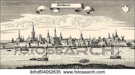 "Historic cityscape of Dusseldorf, 17th century, Germany, Europe" View Large Photo Image Stock Photography - "Historic cityscape of Dusseldorf, 17th century, Germany, Europe". Fotosearch