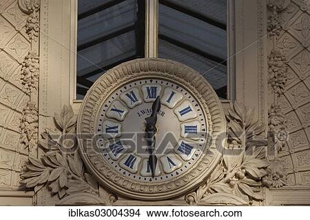 "Historic clock of 1846, Passage Jouffroy, Grands Boulevards, 2nd Arrondissement, Paris, Ile-de-France, France, Europe" View Large Photo Image Picture - "Historic clock of 1846, Passage Jouffroy, Grands Boulevards, 2nd Arrondissement, Paris, Ile-de-France, France, Europe". Fotosearch