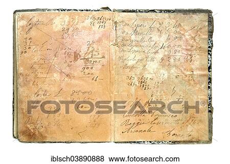 Stock Photo - Historic debt register. Fotosearch