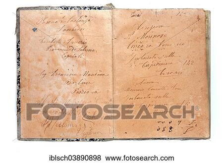 Stock Photo - Historic debt register. Fotosearch
