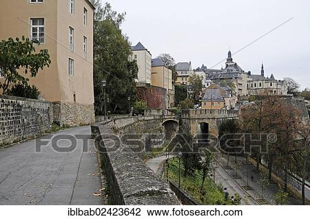 Historic district, Bock cliff, fortifications, Luxembourg, Europe, PublicGround, Europe View Large Photo Image Stock Image - Historic district, Bock cliff, fortifications, Luxembourg, Europe, PublicGround, Europe. Fotosearch