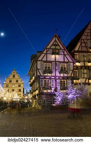 "Historic district of Colmar with Christmas decorations, Alsace, France, Europe" View Large Photo Image Stock Photography - "Historic district of Colmar with Christmas decorations, Alsace, France, Europe". Fotosearch