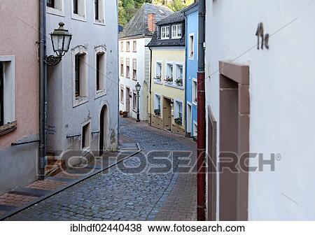Stock Photo - "Historic district, Saarburg, Rhineland-Palatinate, Germany, Europe, PublicGround, Europe". Fotosearch