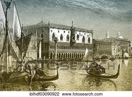 "Historic drawing, city of Venice with the Doges Palace or Palazzo Ducale, Veneto, 19th Century, Venice, Veneto Region, Italy, Europe" View Large Photo Image Stock Image - "Historic drawing, city of Venice with the Doges Palace or Palazzo Ducale, Veneto, 19th Century, Venice, Veneto Region, Italy, Europe". Fotosearch