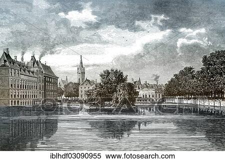 "Historic drawing, Court Pond at Binnenhof, The Hague, 19th Century, Den Haag, The Netherlands, Europe" View Large Photo Image Stock Photography - "Historic drawing, Court Pond at Binnenhof, The Hague, 19th Century, Den Haag, The Netherlands, Europe". Fotosearch