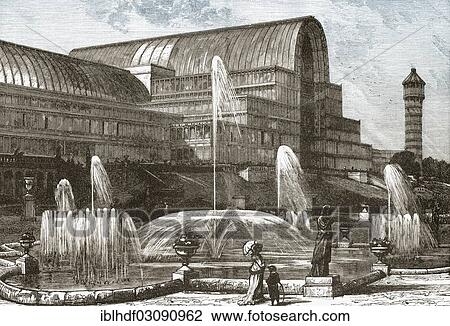 "Historic drawing, Crystal Palace, London, 19th Century, London, London region, England, United Kingdom, Europe" View Large Photo Image Stock Image - "Historic drawing, Crystal Palace, London, 19th Century, London, London region, England, United Kingdom, Europe". Fotosearch